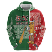 Six Seven Christmas Zip Hoodie Funny Tung Tung Tung Sahur - Wonder Print Shop