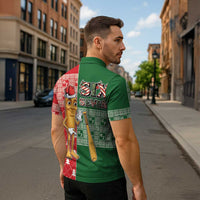 Six Seven Christmas Zipper Polo Shirt Funny Tung Tung Tung Sahur - Wonder Print Shop