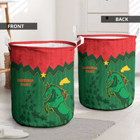 Football Burkina Faso Laundry Basket Rising Star And Horse Sport Style - Wonder Print Shop