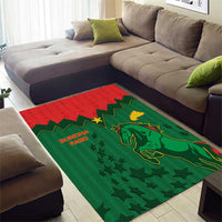 Football Burkina Faso Area Rug Rising Star And Horse Sport Style - Wonder Print Shop