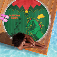 Football Burkina Faso Beach Blanket Rising Star And Horse Sport Style - Wonder Print Shop