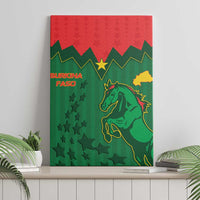 Football Burkina Faso Canvas Wall Art Rising Star And Horse Sport Style - Wonder Print Shop