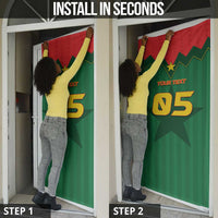 Custom Football Burkina Faso Door Cover Rising Star And Horse Sport Style - Wonder Print Shop