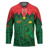Custom Football Burkina Faso Hockey Jersey Rising Star And Horse Sport Style - Wonder Print Shop