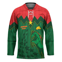 Custom Football Burkina Faso Hockey Jersey Rising Star And Horse Sport Style - Wonder Print Shop