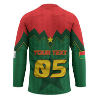 Custom Football Burkina Faso Hockey Jersey Rising Star And Horse Sport Style - Wonder Print Shop