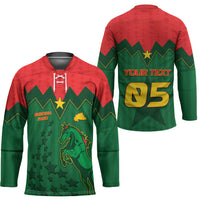 Custom Football Burkina Faso Hockey Jersey Rising Star And Horse Sport Style - Wonder Print Shop