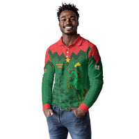 Custom Football Burkina Faso Long Sleeve Polo Shirt Rising Star And Horse Sport Style - Wonder Print Shop