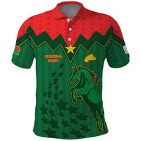 Custom Football Burkina Faso Polo Shirt Rising Star And Horse Sport Style - Wonder Print Shop