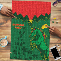 Football Burkina Faso Puzzle Rising Star And Horse Sport Style - Wonder Print Shop