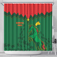 Football Burkina Faso Shower Curtain Rising Star And Horse Sport Style - Wonder Print Shop