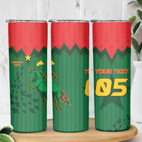 Custom Football Burkina Faso Skinny Tumbler Rising Star And Horse Sport Style - Wonder Print Shop