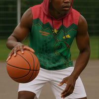 Custom Football Burkina Faso Sleeveless Hoodie Rising Star And Horse Sport Style - Wonder Print Shop