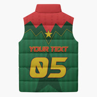 Custom Football Burkina Faso Sleeveless Puffer Jacket Rising Star And Horse Sport Style - Wonder Print Shop