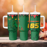 Custom Football Burkina Faso Tumbler With Handle Rising Star And Horse Sport Style - Wonder Print Shop