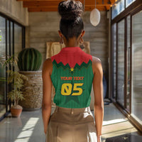 Custom Football Burkina Faso Women Sleeveless Polo Shirt Rising Star And Horse Sport Style - Wonder Print Shop