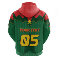 Custom Football Burkina Faso Zip Hoodie Rising Star And Horse Sport Style - Wonder Print Shop