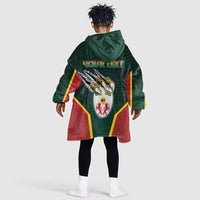 Personalized Togo Kid Wearable Blanket Hoodie Lion Claw Flag Sport Style - Wonder Print Shop