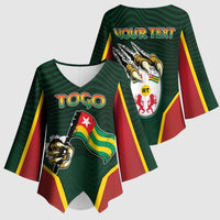 Personalized Togo Kimono Sleeve Blouse Lion Claw Flag Sport Style - Wonder Print Shop
