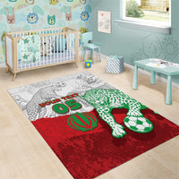 Custom Iran Football Area Rug Leopard Comic Manga Art Style