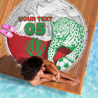 Custom Iran Football Beach Blanket Leopard Comic Manga Art Style