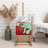 Custom Iran Football Canvas Wall Art Leopard Comic Manga Art Style