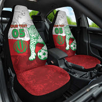 Custom Iran Football Car Seat Cover Leopard Comic Manga Art Style