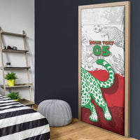 Custom Iran Football Door Cover Leopard Comic Manga Art Style