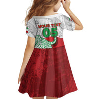 Custom Iran Football Kid Short Sleeve Dress Leopard Comic Manga Art Style