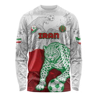Custom Iran Football Long Sleeve Shirt Leopard Comic Manga Art Style