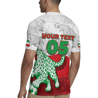 Custom Iran Football Rugby Jersey Leopard Comic Manga Art Style