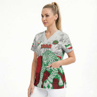 Custom Iran Football Scrub Top Leopard Comic Manga Art Style