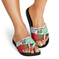 Custom Iran Football Slide Sandals Leopard Comic Manga Art Style