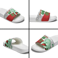 Custom Iran Football Slide Sandals Leopard Comic Manga Art Style