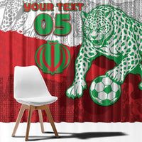 Custom Iran Football Window Curtain Leopard Comic Manga Art Style