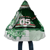 Custom Iraq Football Cloak Modern Glitch Art Style Lion Symbolism