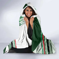 Custom Iraq Football Hooded Blanket Modern Glitch Art Style Lion Symbolism