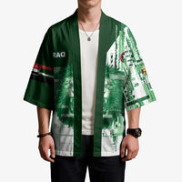 Custom Iraq Football Kimono Modern Glitch Art Style Lion Symbolism