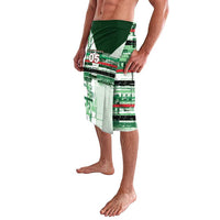 Custom Iraq Football Lavalava Modern Glitch Art Style Lion Symbolism