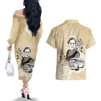 Nah Rosa Parks Couples Matching Off The Shoulder Long Sleeve Dress and Hawaiian Shirt Black Women History