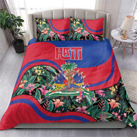 Personalized Haiti Bedding Set Tropical Hibiscus Flowers