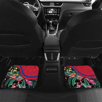 Personalized Haiti Car Mats Tropical Hibiscus Flowers