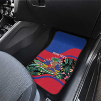 Personalized Haiti Car Mats Tropical Hibiscus Flowers