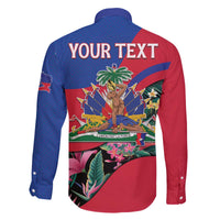 Personalized Haiti Family Matching Off The Shoulder Long Sleeve Dress and Hawaiian Shirt Tropical Hibiscus Flowers DT05