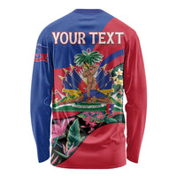 Personalized Haiti Long Sleeve Shirt Tropical Hibiscus Flowers DT05