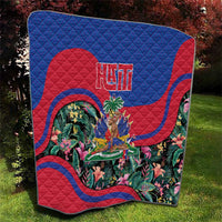 Personalized Haiti Quilt Tropical Hibiscus Flowers