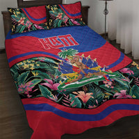 Personalized Haiti Quilt Bed Set Tropical Hibiscus Flowers