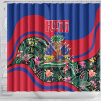 Personalized Haiti Shower Curtain Tropical Hibiscus Flowers