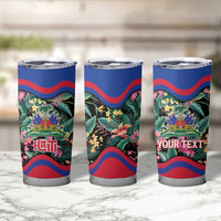 Personalized Haiti Tumbler Cup Tropical Hibiscus Flowers