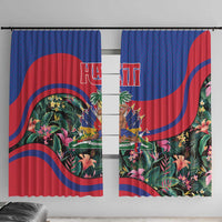 Personalized Haiti Window Curtain Tropical Hibiscus Flowers